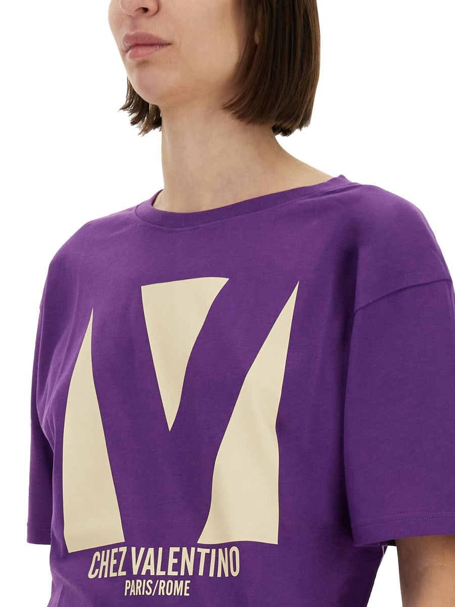 CHEZ VALENTINO PRINT T-SHIRT