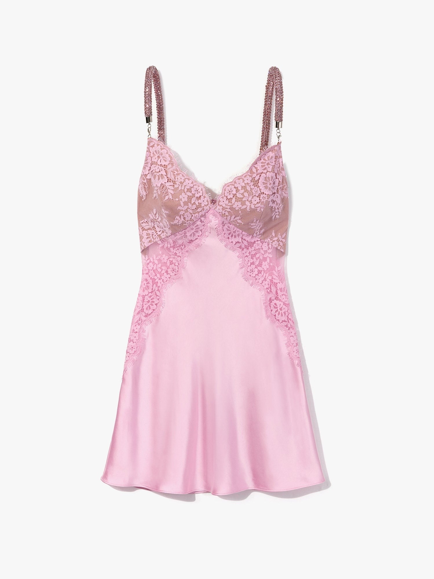 Christopher Kane Satin Dress With Rhinestones Details