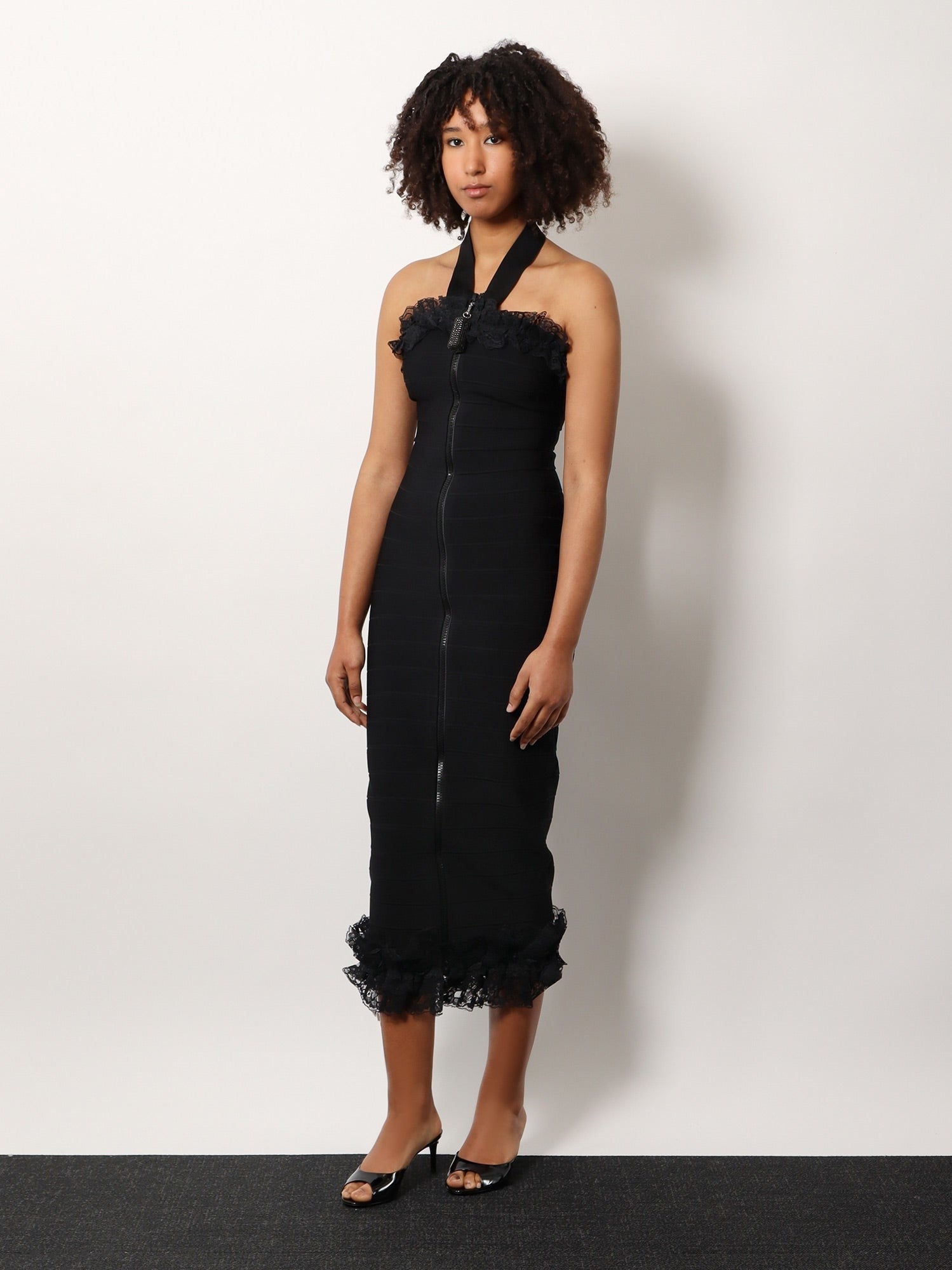 Christopher Kane Residency Viscose Dress With Laces Detail