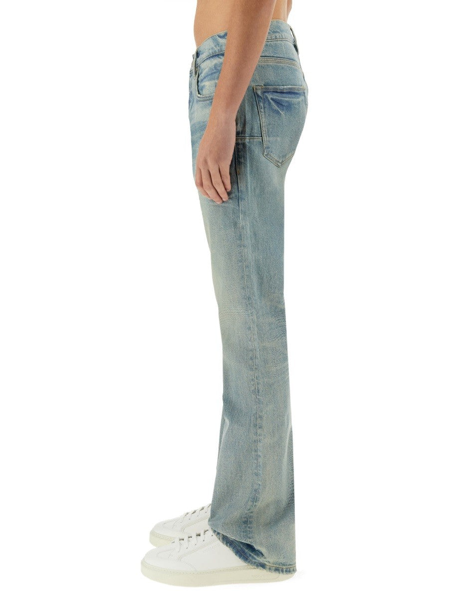 COATED FLARE JEANS