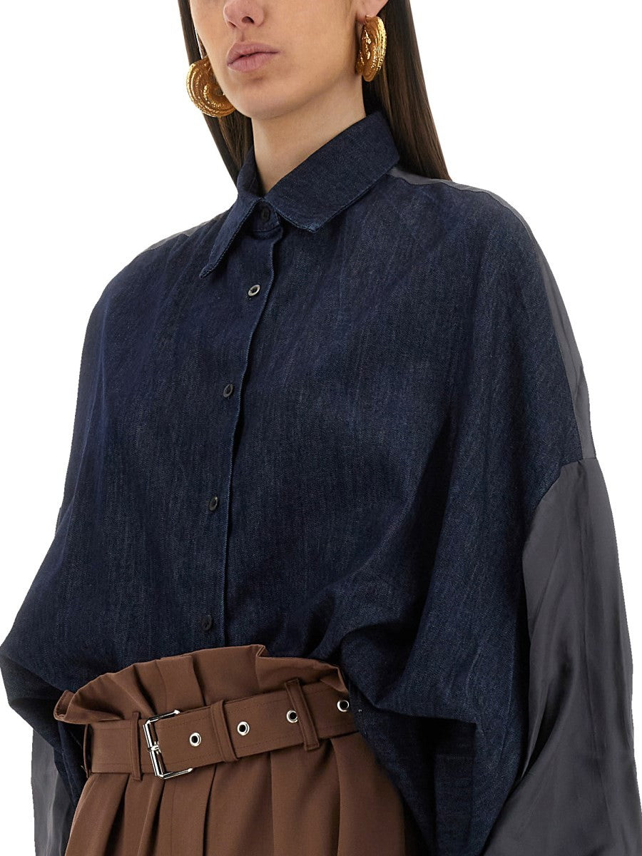 CONTRASTING DENIM SHIRT