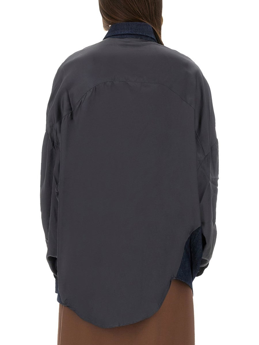 CONTRASTING DENIM SHIRT