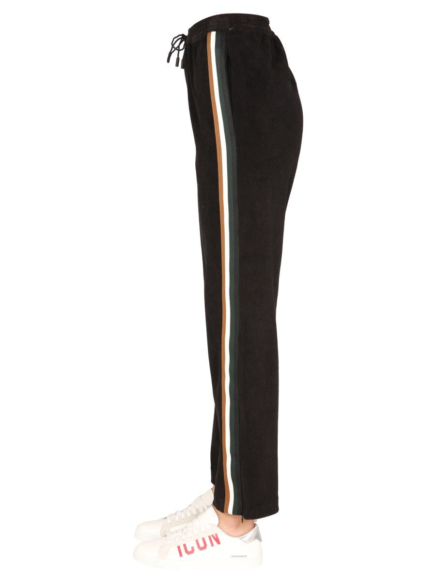 Elastic Waist Corduroy Trousers