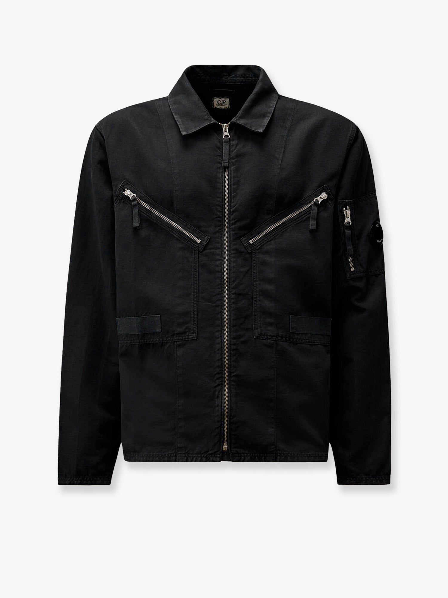 Chemise en coton et lin avec fermeture zippée