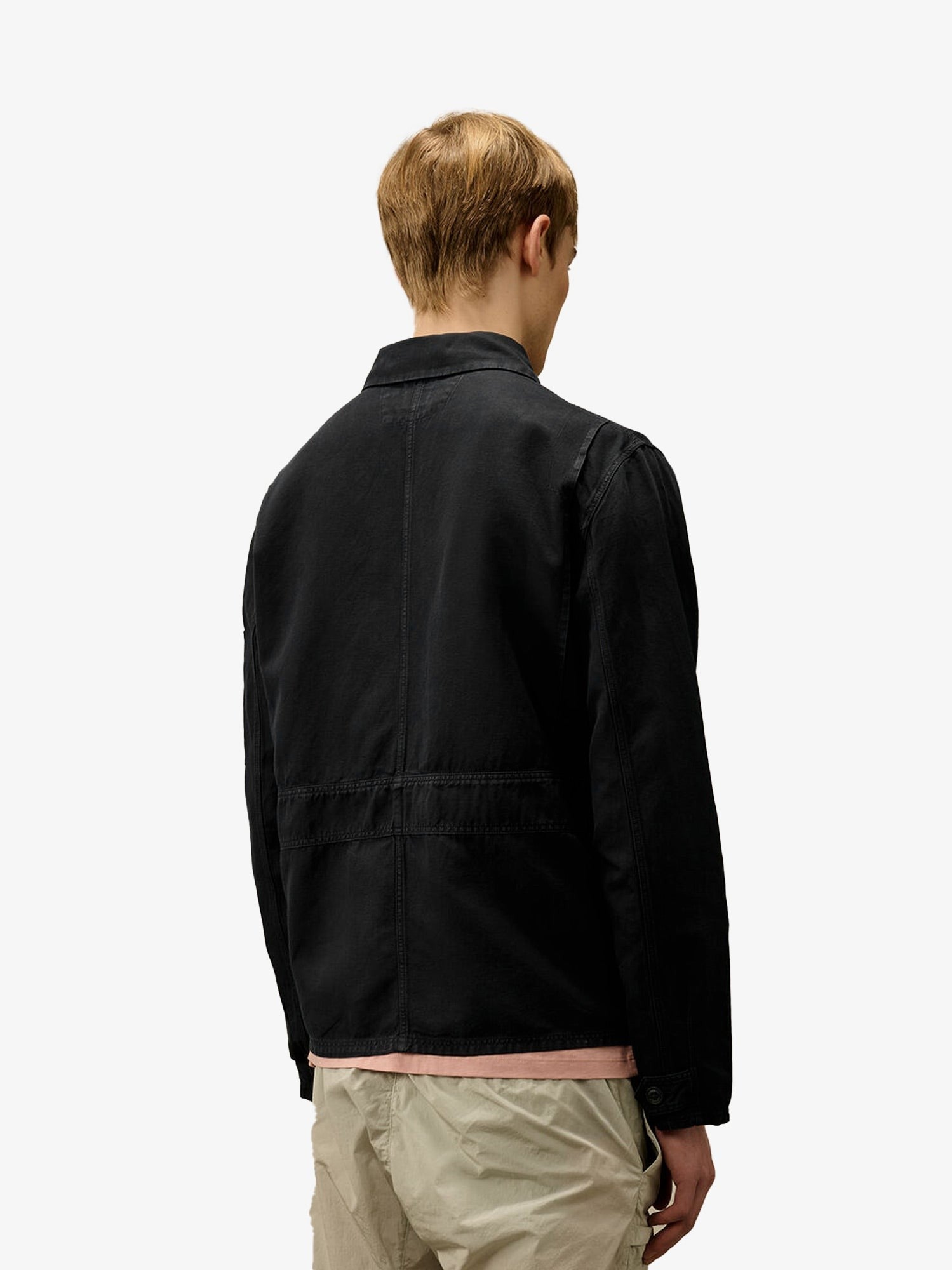 Chemise en coton et lin avec fermeture zippée