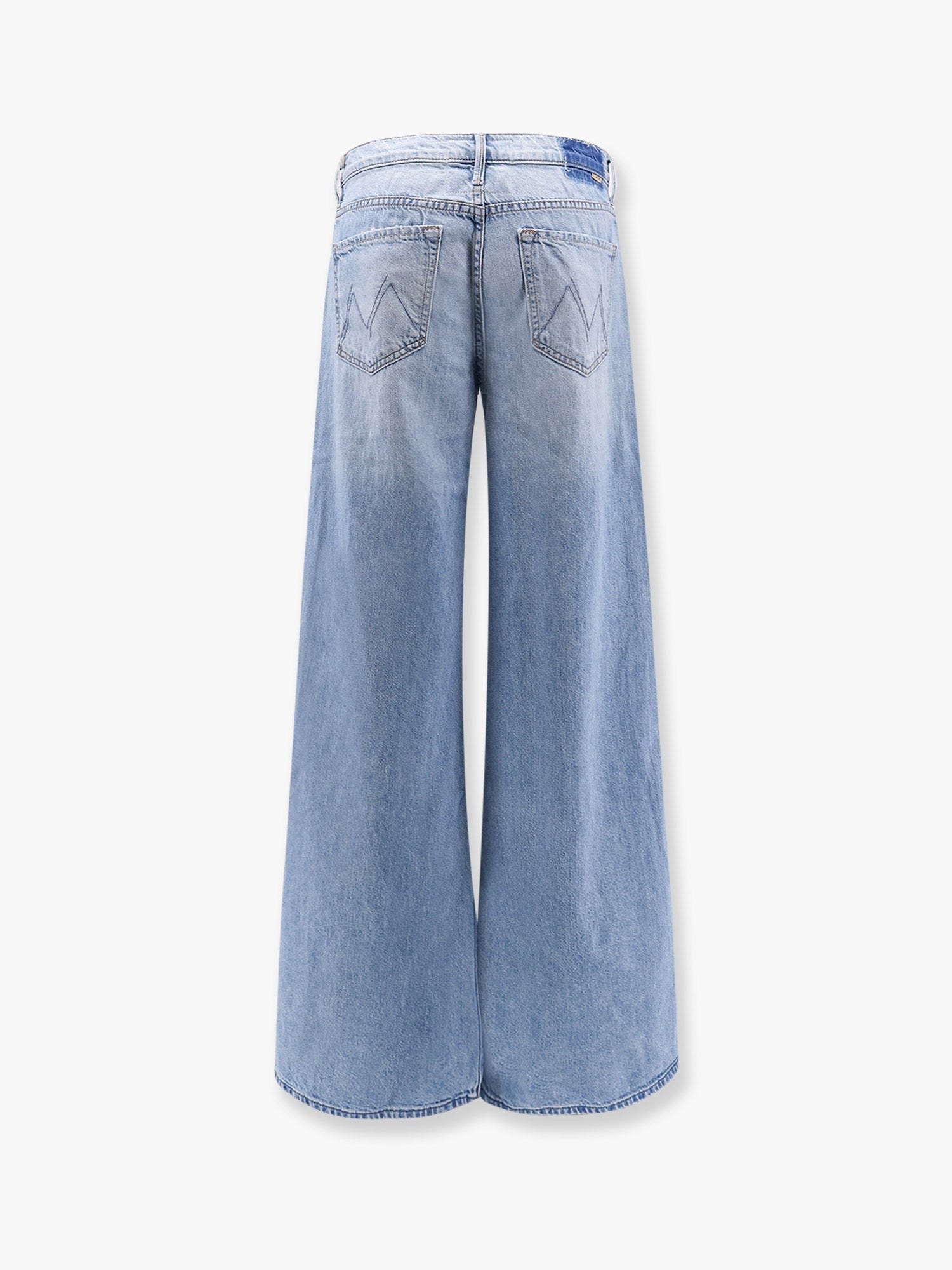 Cotton blend jeans wirh back logo label