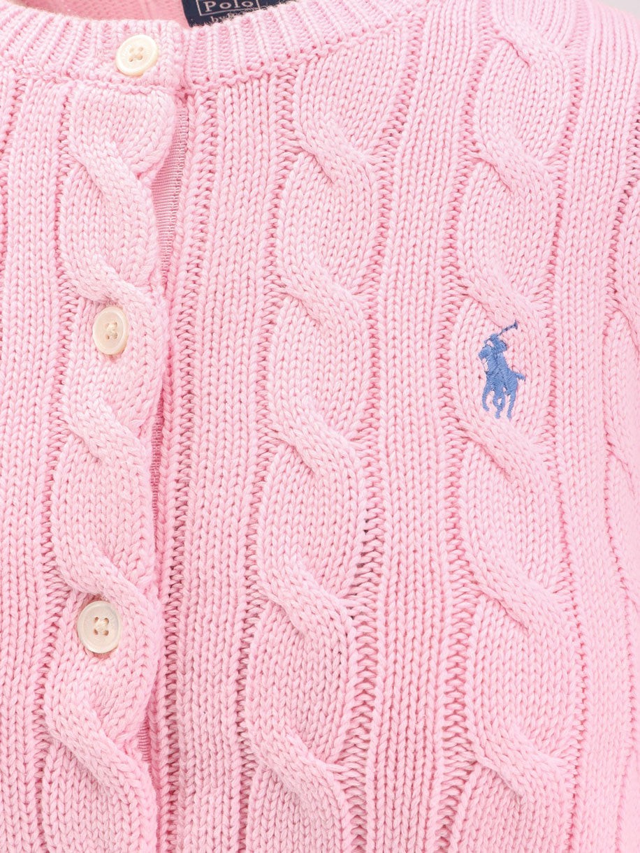 Cotton cardigan with Logo embroidery