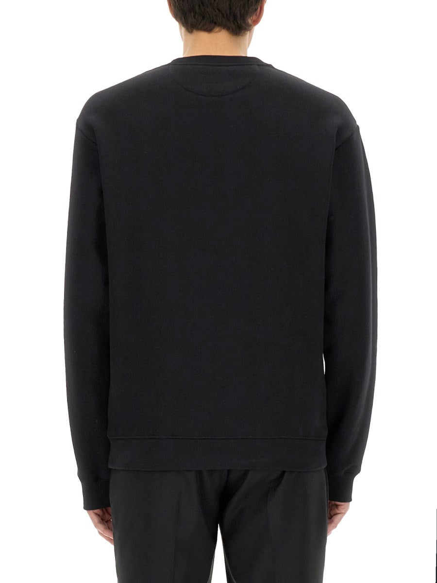 COTTON CREWNECK SWEATSHIRT WITH CHEZ VALENTINO PATCH