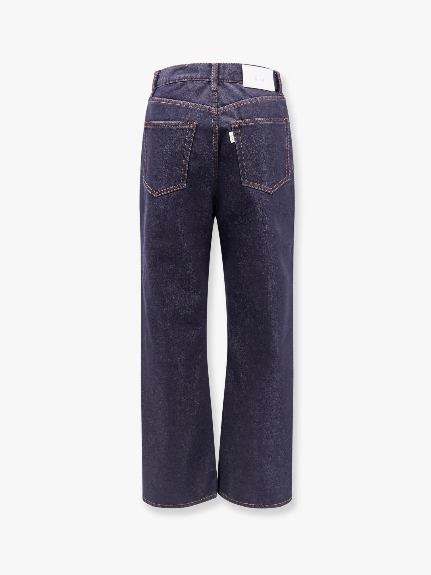 Cotton Jeans With Back Logo Patch