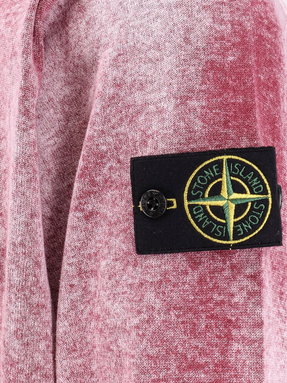 Cotton reversible sweater with iconic logo patch