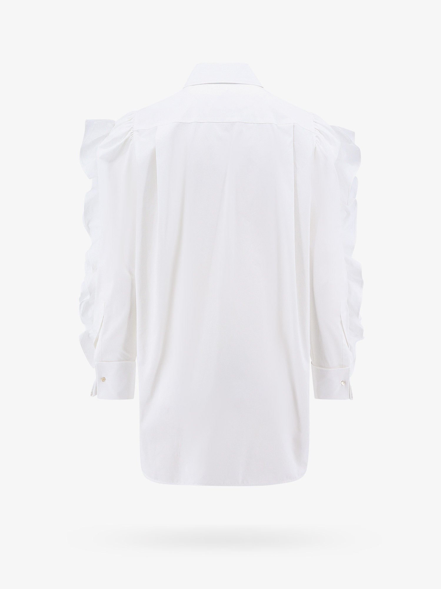 Cotton Shirt With Rouches Detail