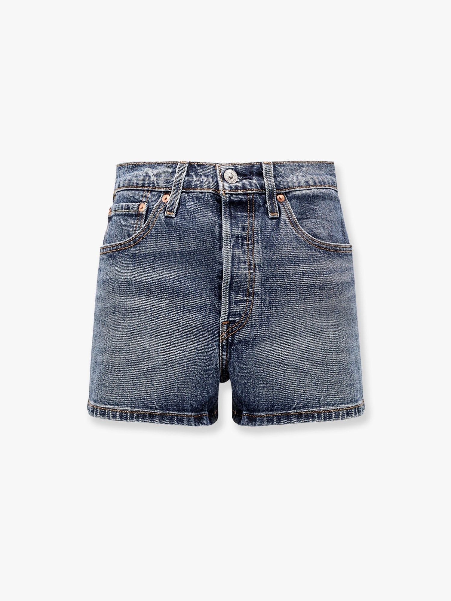 High Rise Cotton Shorts