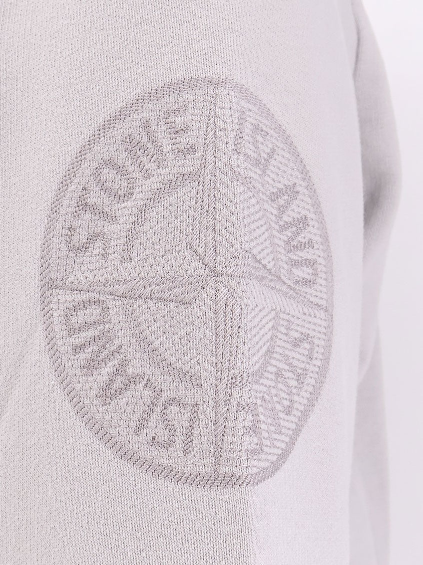 Cotton sweatshirt with logo embroidery