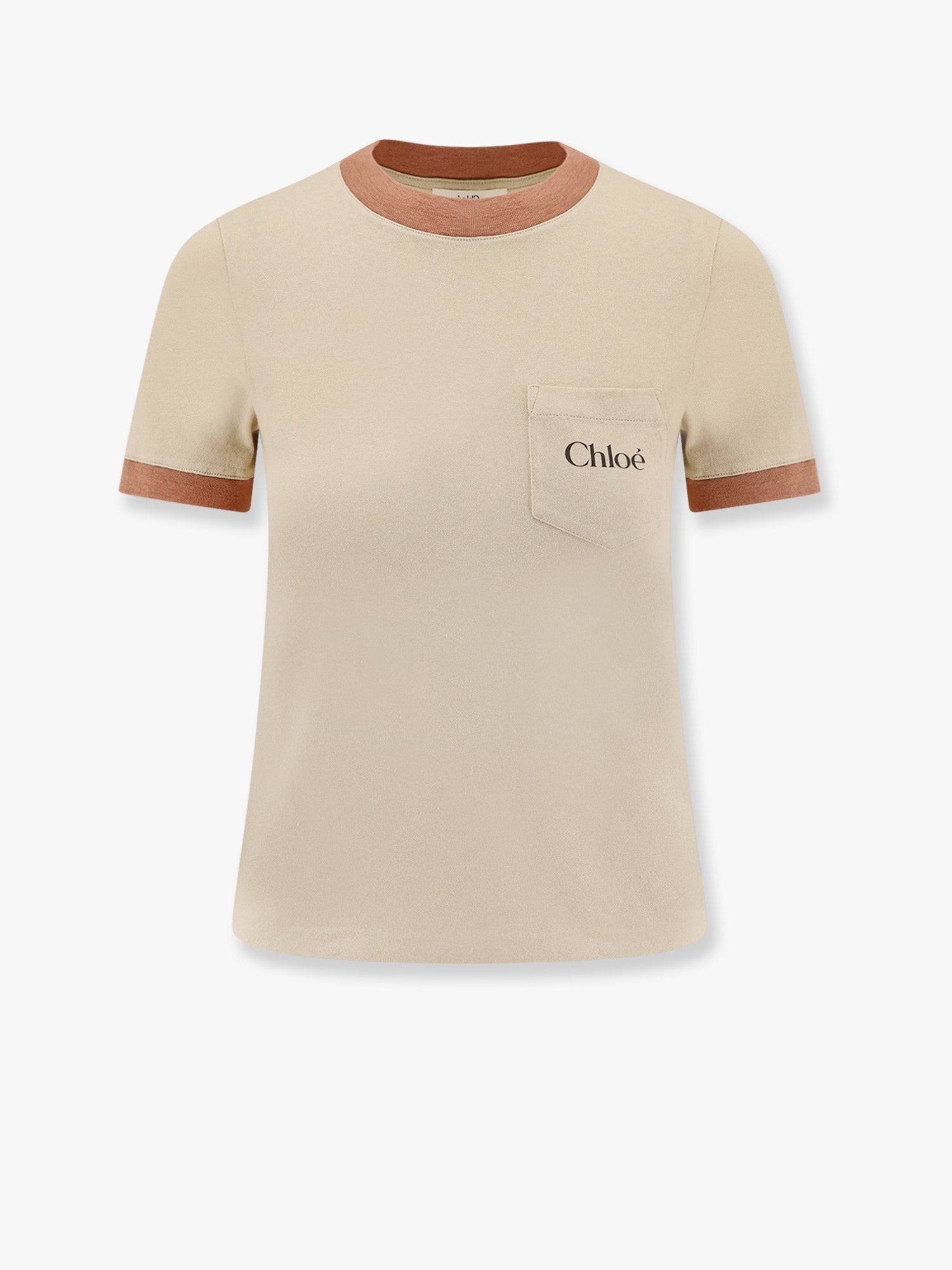 Cotton T-Shirt With Contrasting Profiles