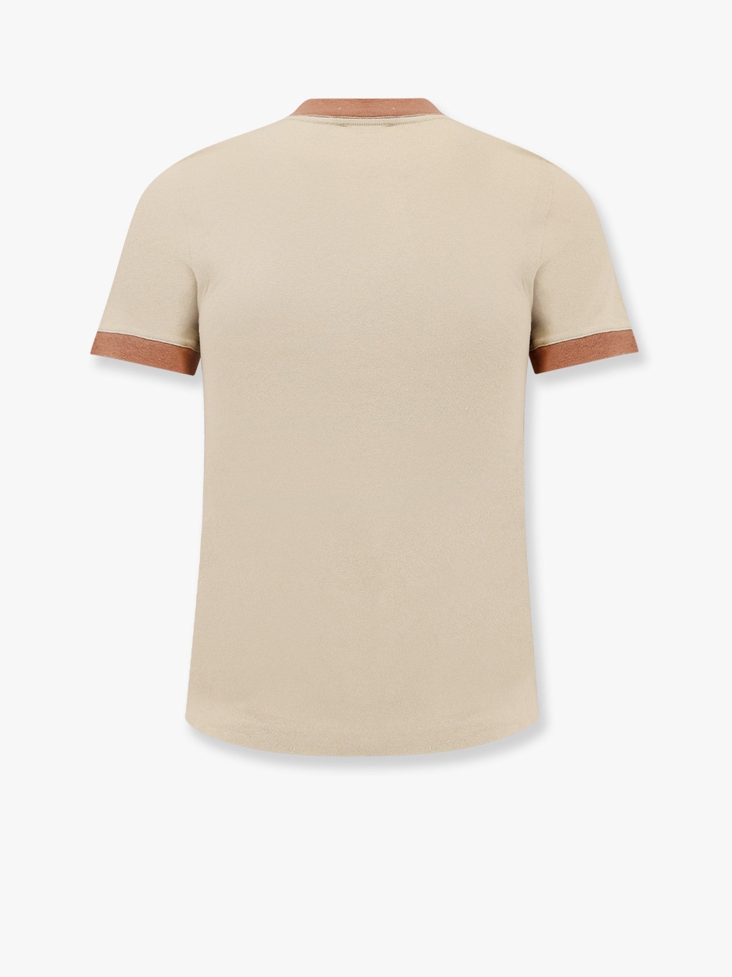 Cotton T-Shirt With Contrasting Profiles