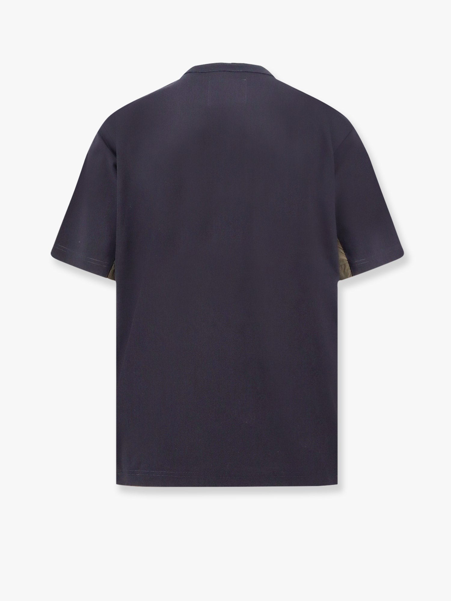 Cotton t-shirt with nylon inserts