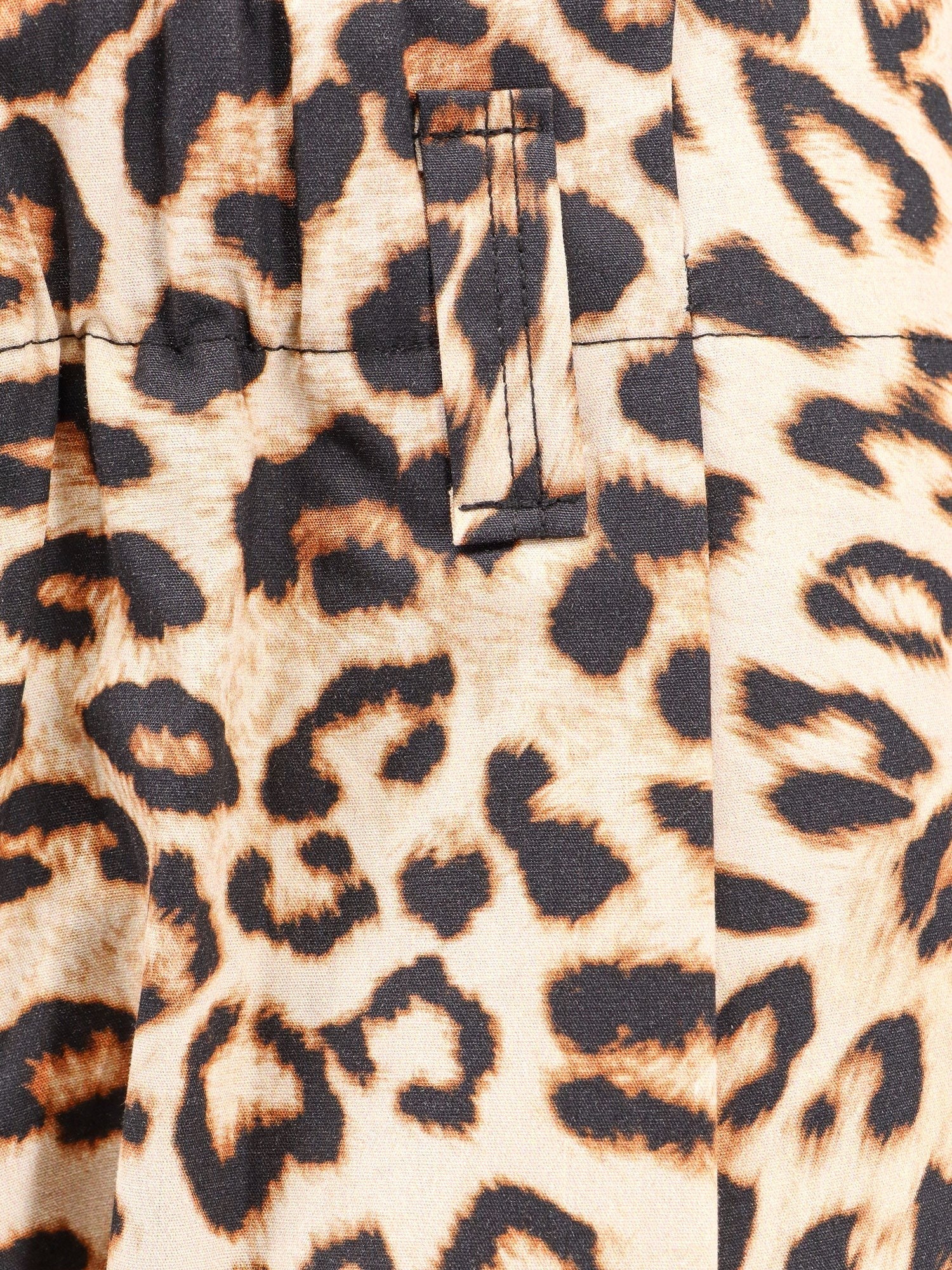 Cotton Trouser With Animalier Print