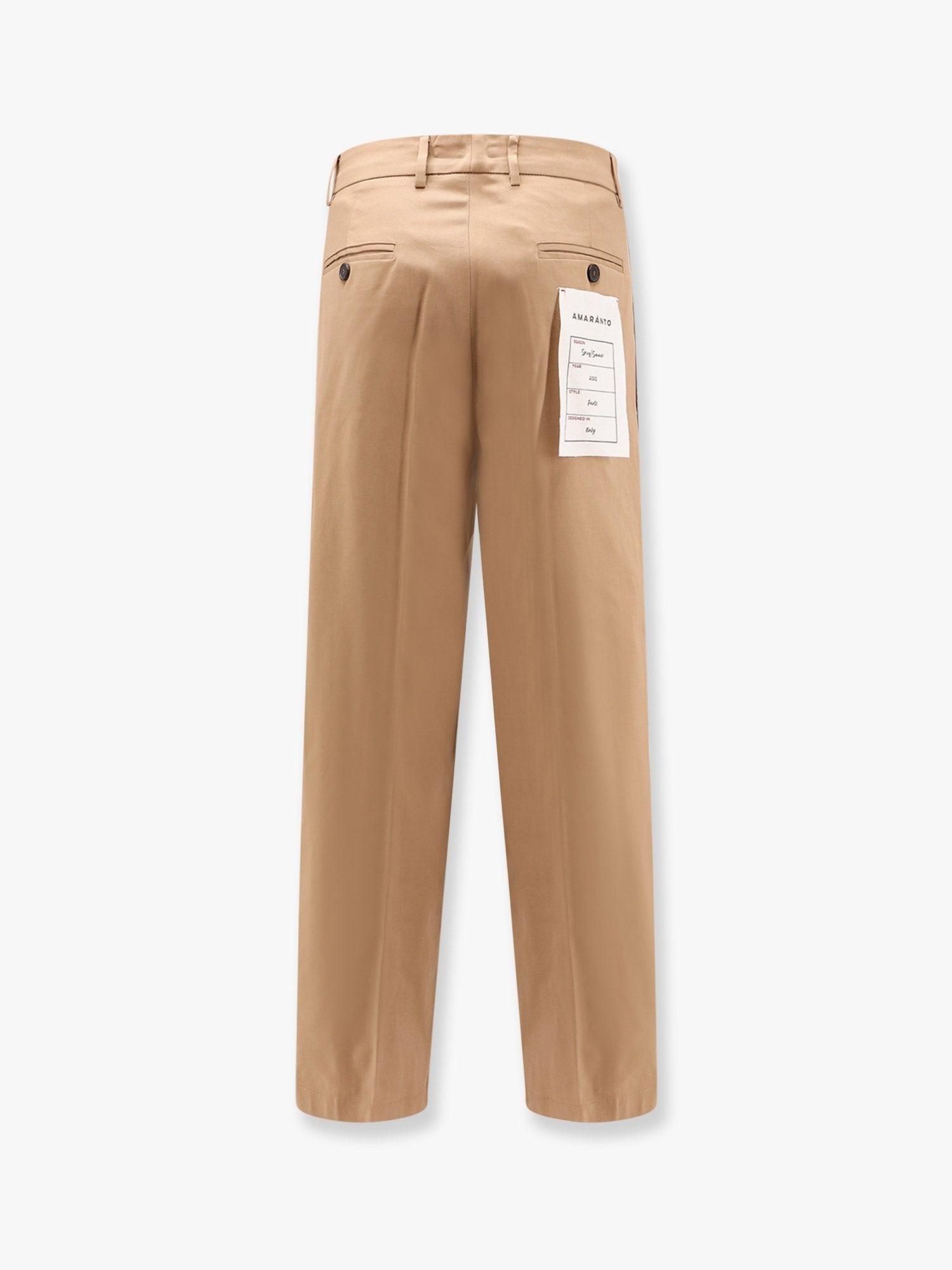 Cotton trouser with frayed edges