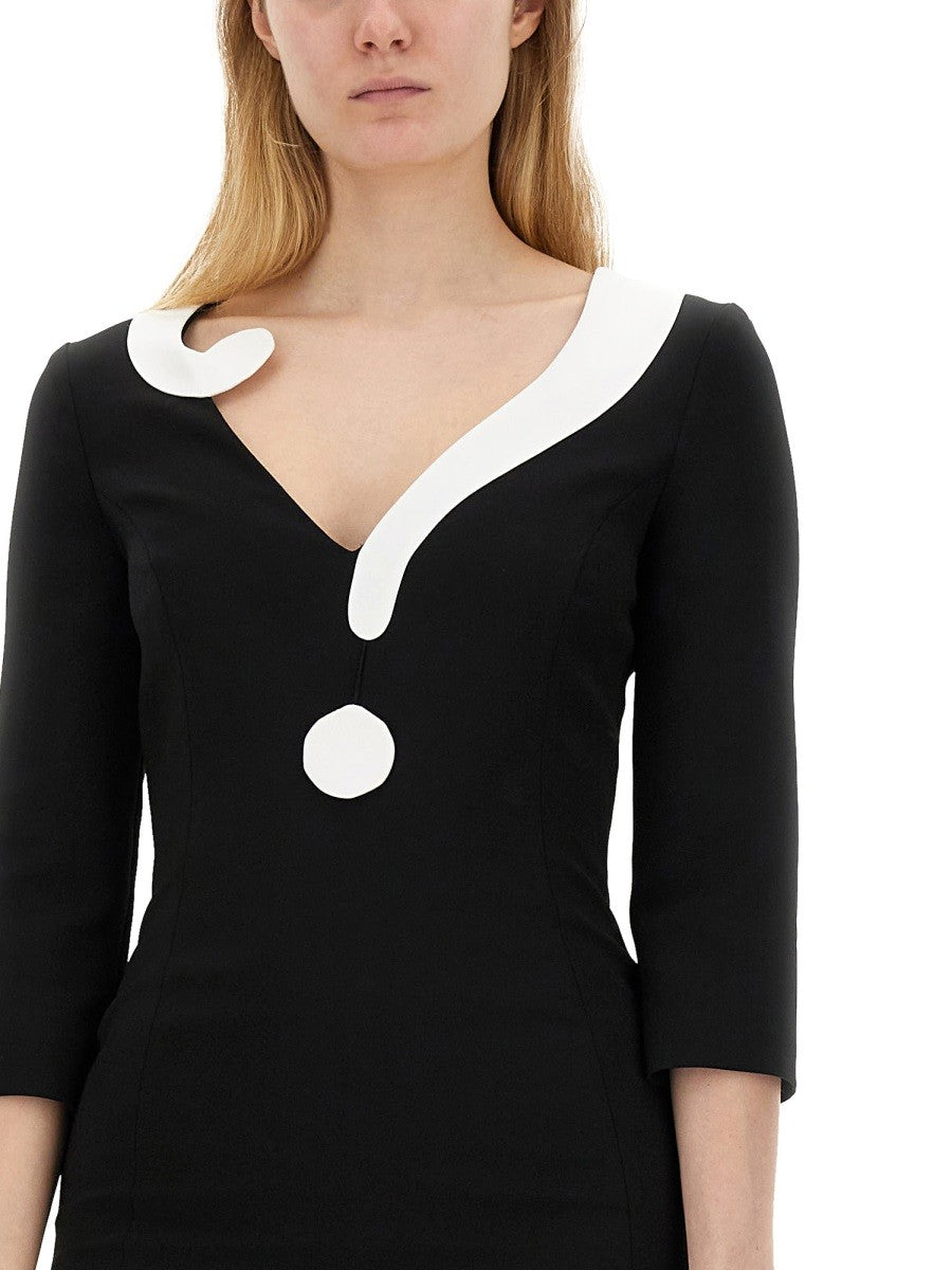 CREPE HOUSE SYMBOLS DRESS !?