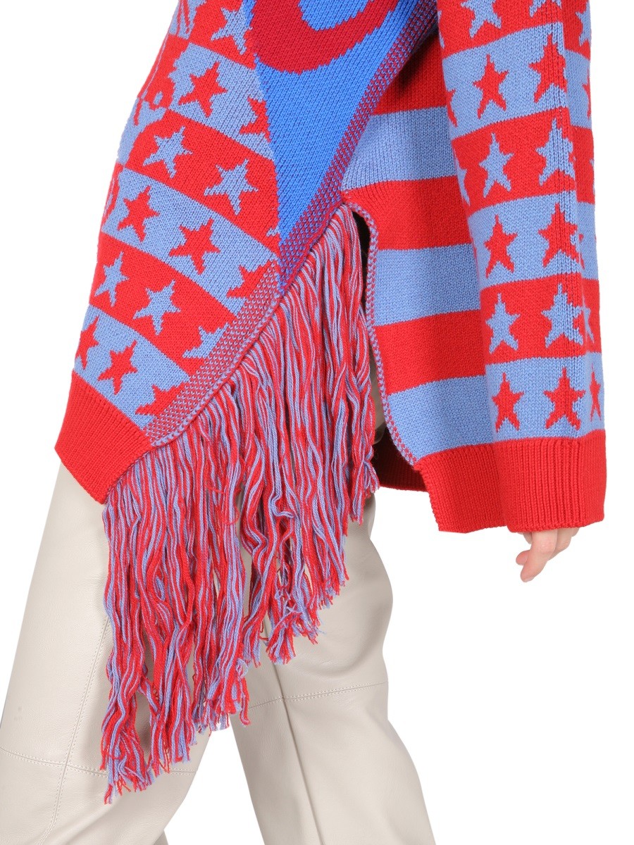 Fringed Crew Neck Sweater