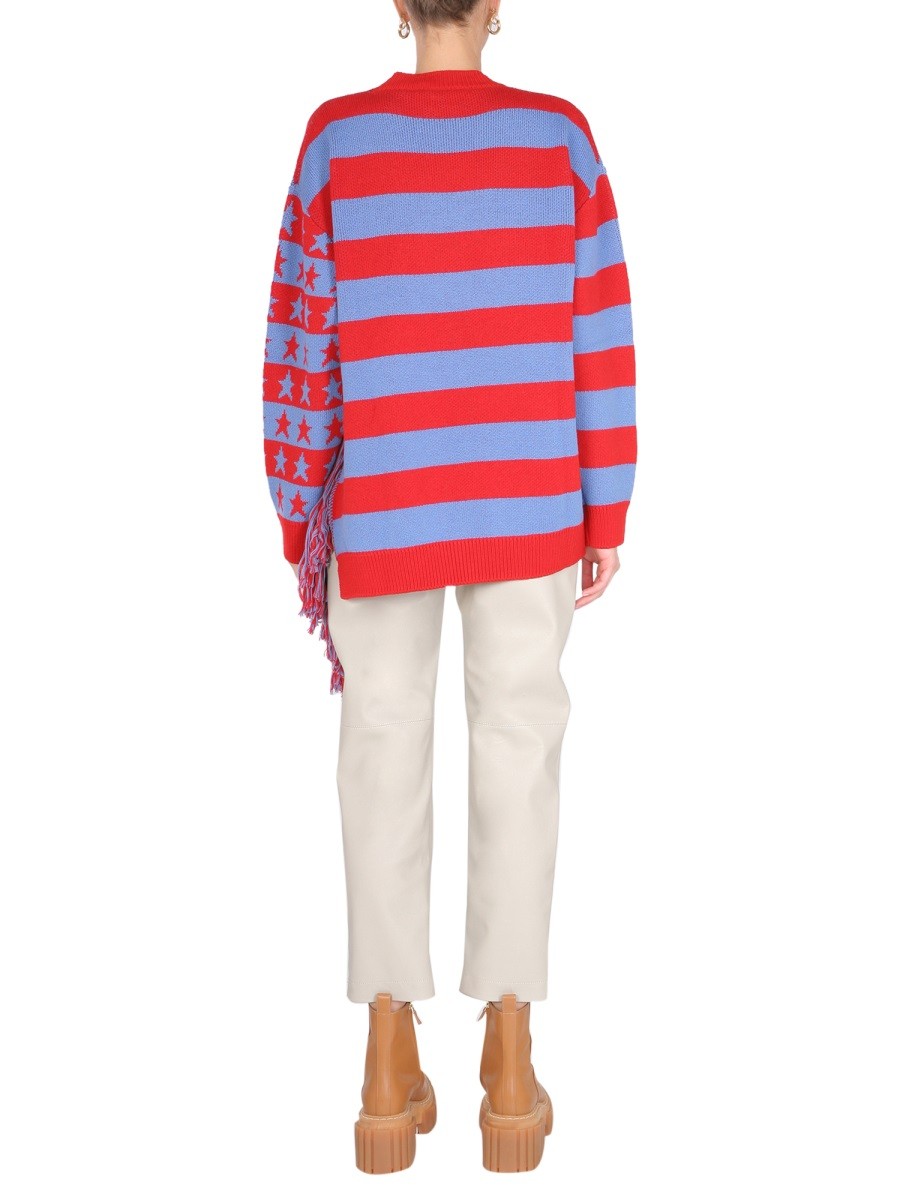 Fringed Crew Neck Sweater