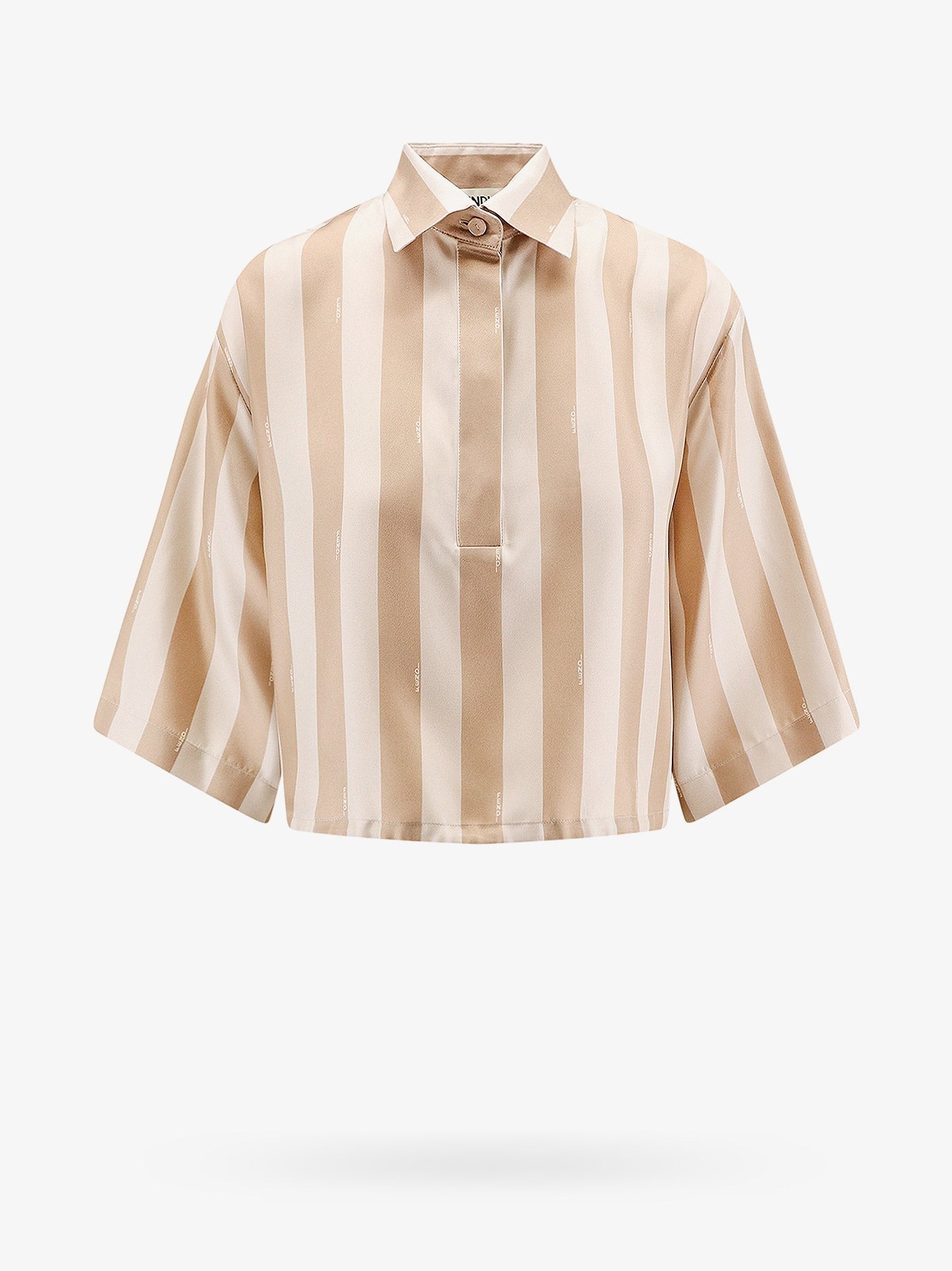 Crop Fit Pequin Silk Shirt