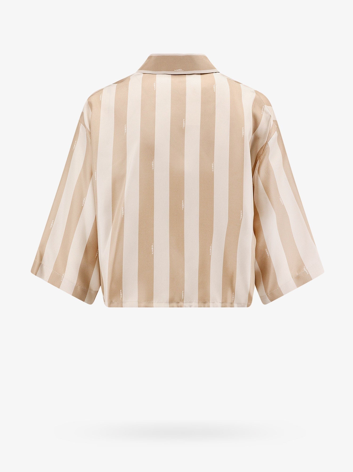 Crop Fit Pequin Silk Shirt