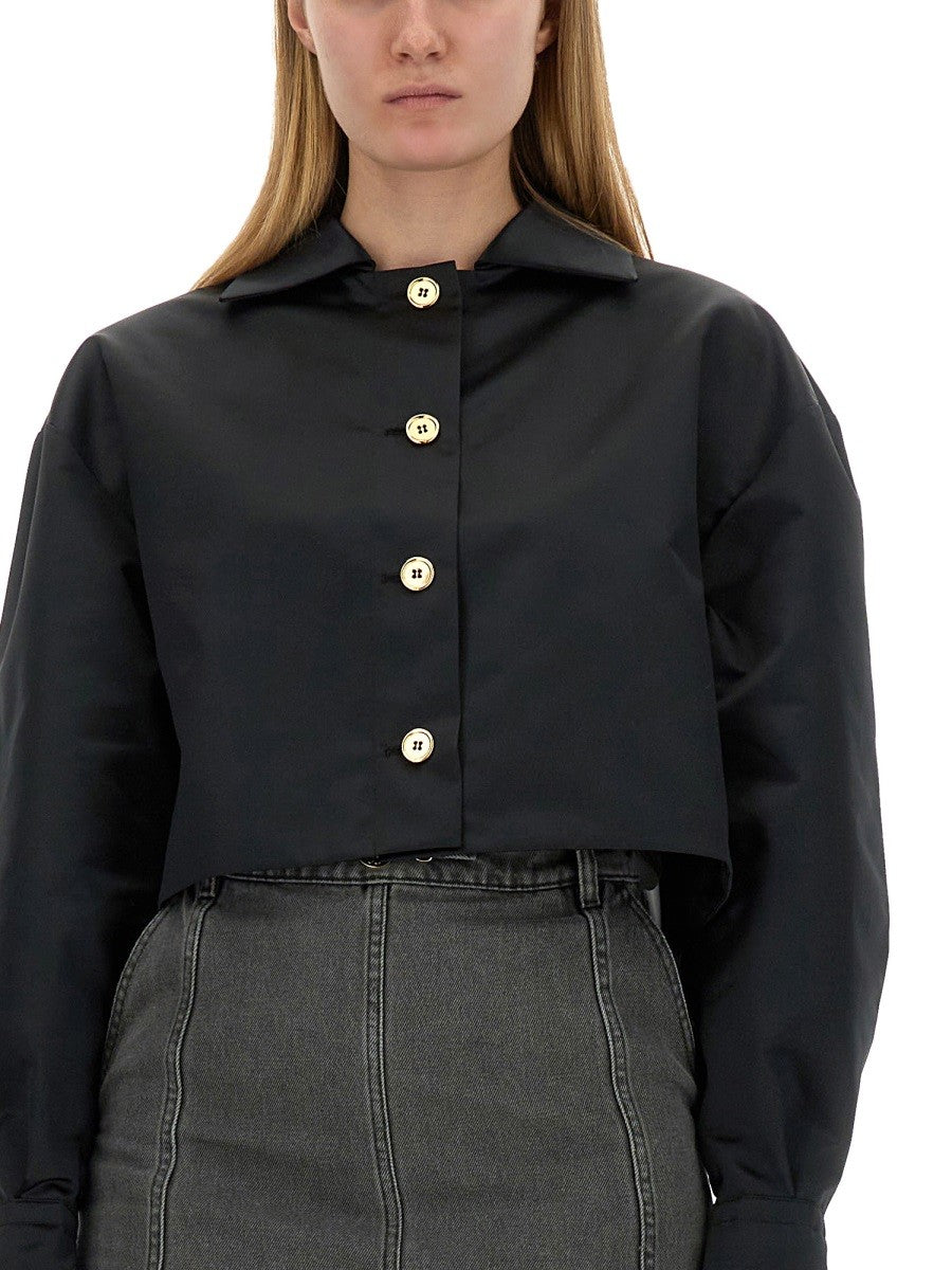 Cropped Fit Polyester Jacket