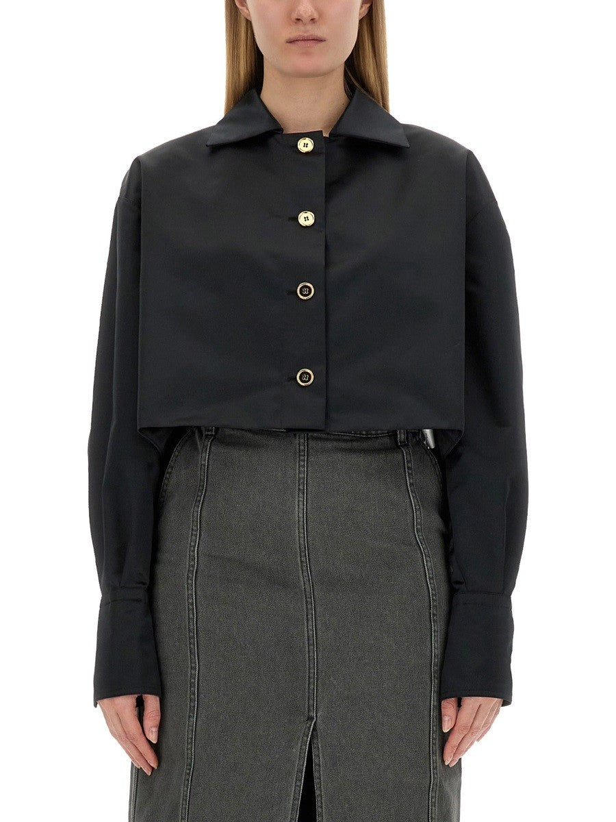 Cropped Fit Polyester Jacket