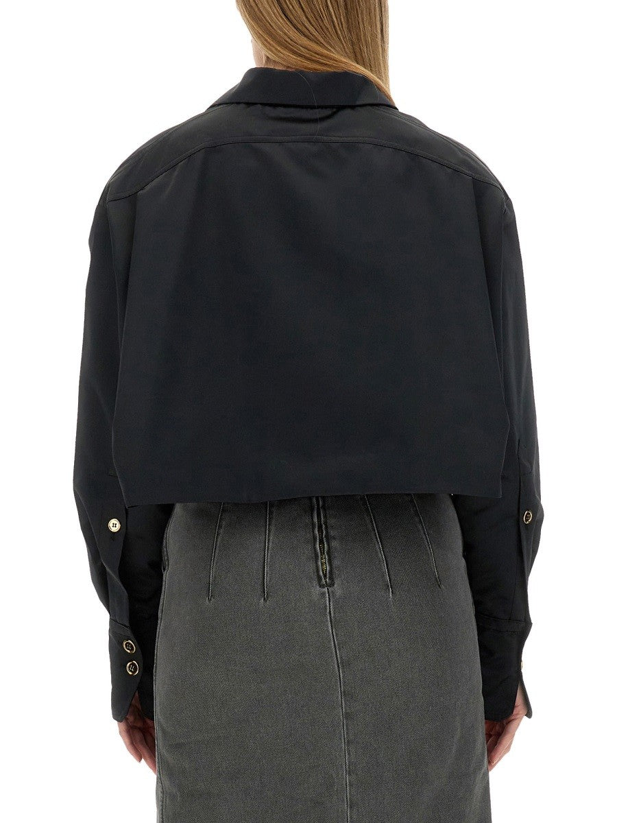 Cropped Fit Polyester Jacket