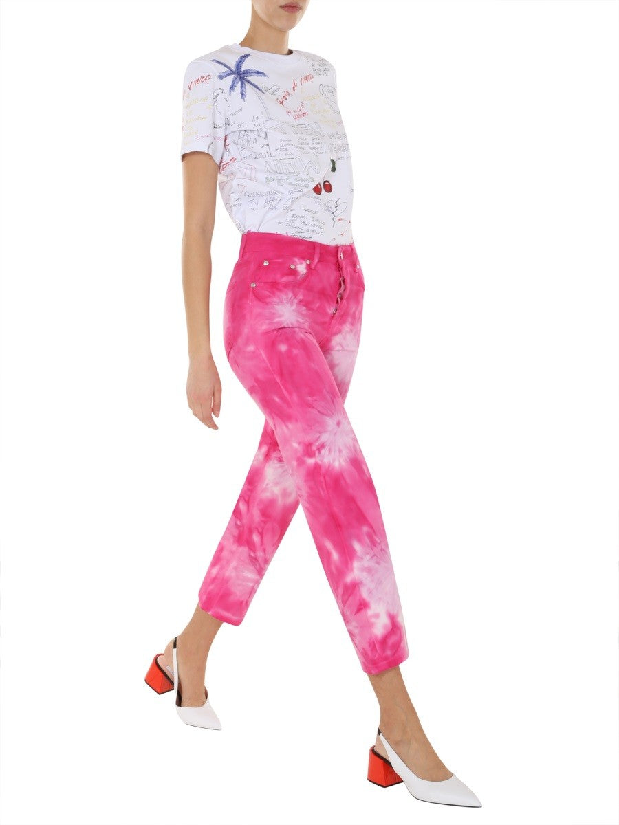 Cropped Jeans With Zip Closure