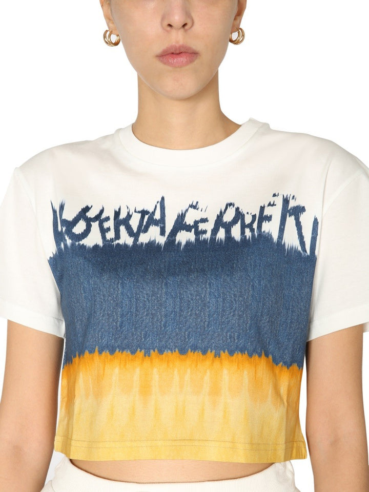 CROPPED PRINTED T-SHIRT | Basement 88