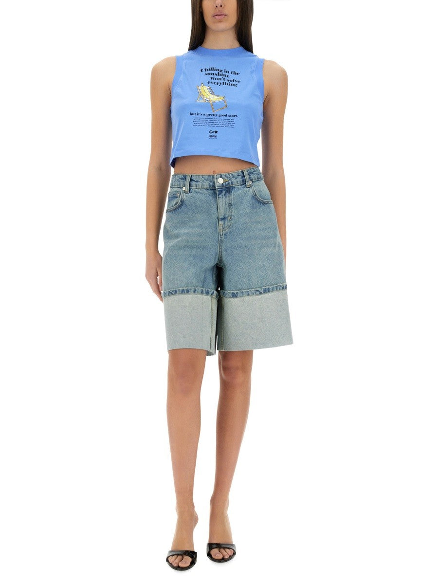 CROPPED TOP WITH PRINT