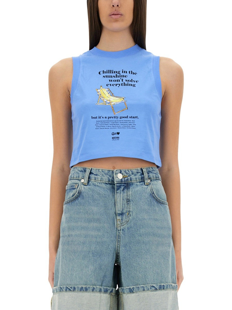 CROPPED TOP WITH PRINT