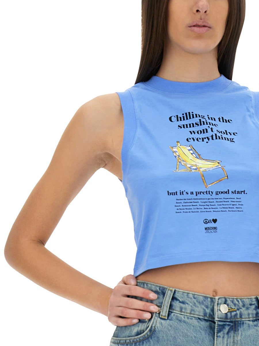 CROPPED TOP WITH PRINT
