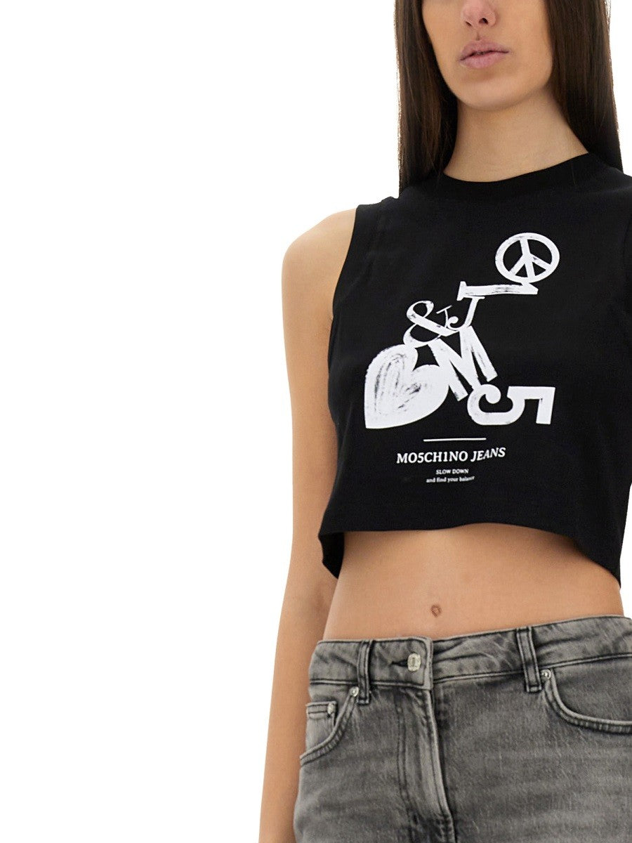 CROPPED TOP WITH PRINT