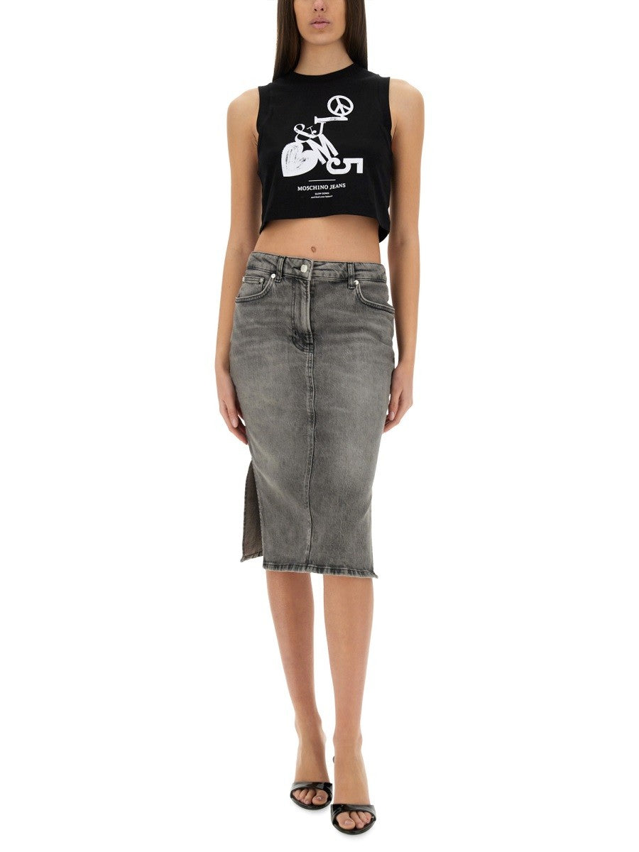 CROPPED TOP WITH PRINT
