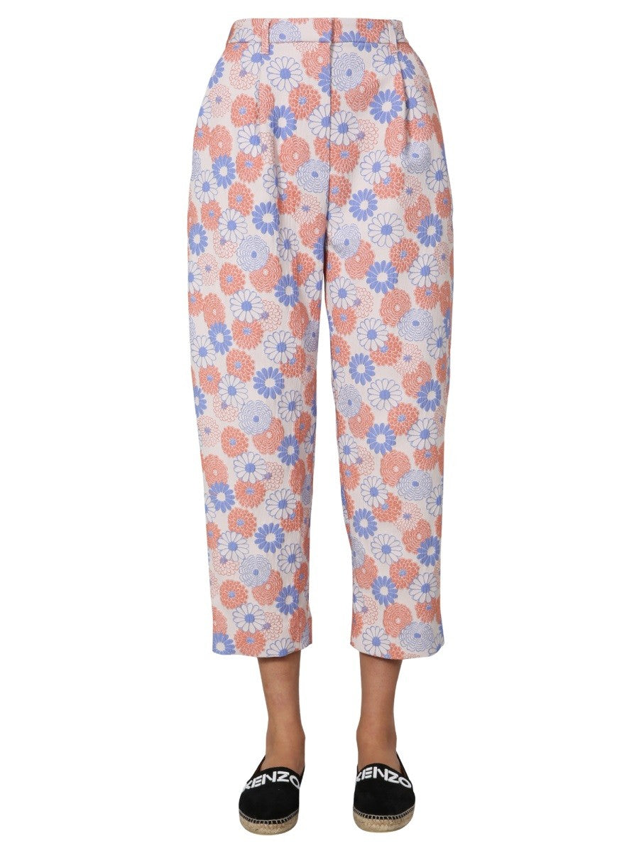 Side Zip Cropped Trousers