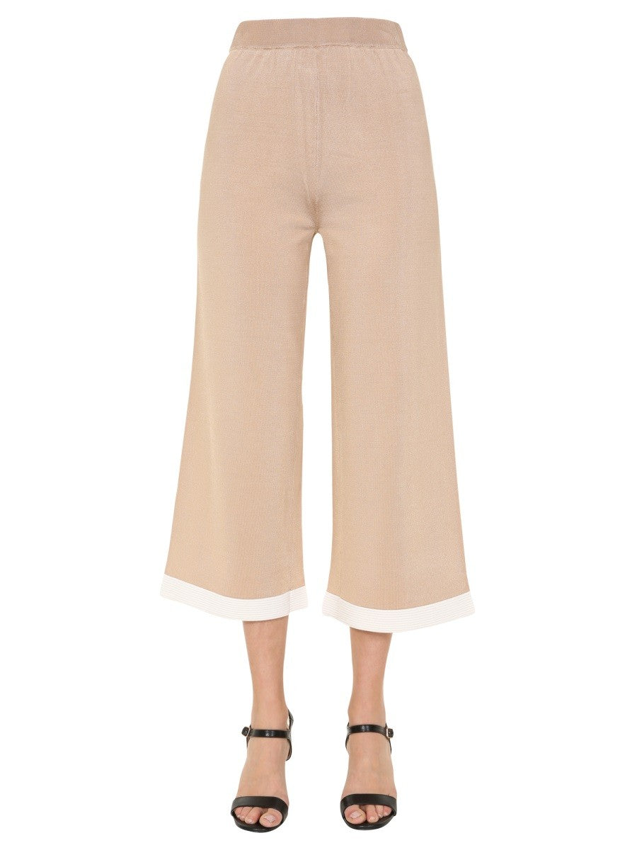Elasticated Waist Cropped Trousers