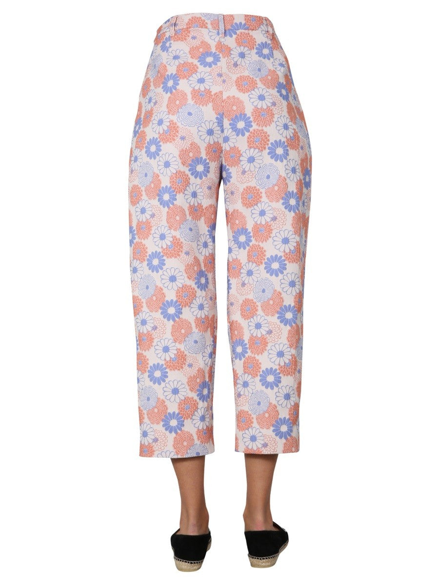 Side Zip Cropped Trousers