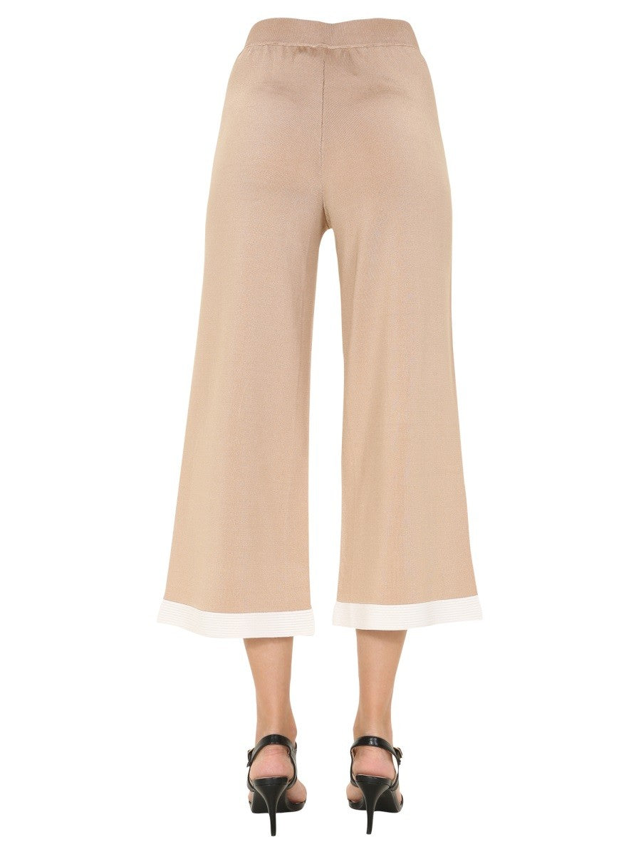 Elasticated Waist Cropped Trousers