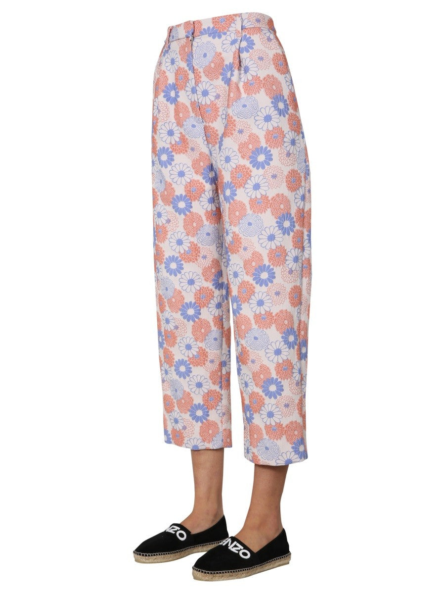 Side Zip Cropped Trousers