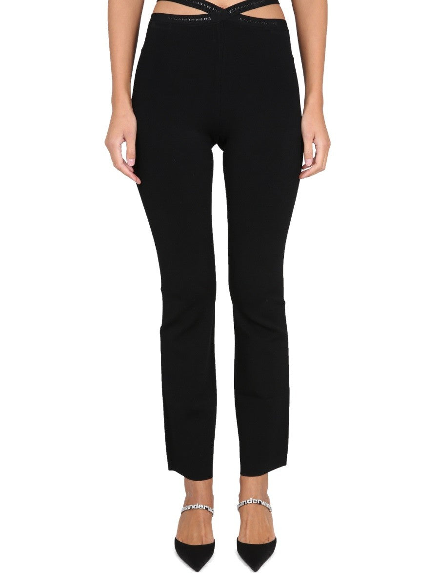CROSS LEGGINGS WITH LOGO