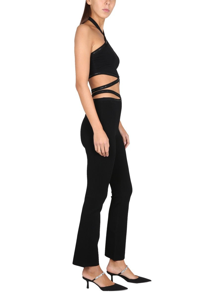CROSS LEGGINGS WITH LOGO
