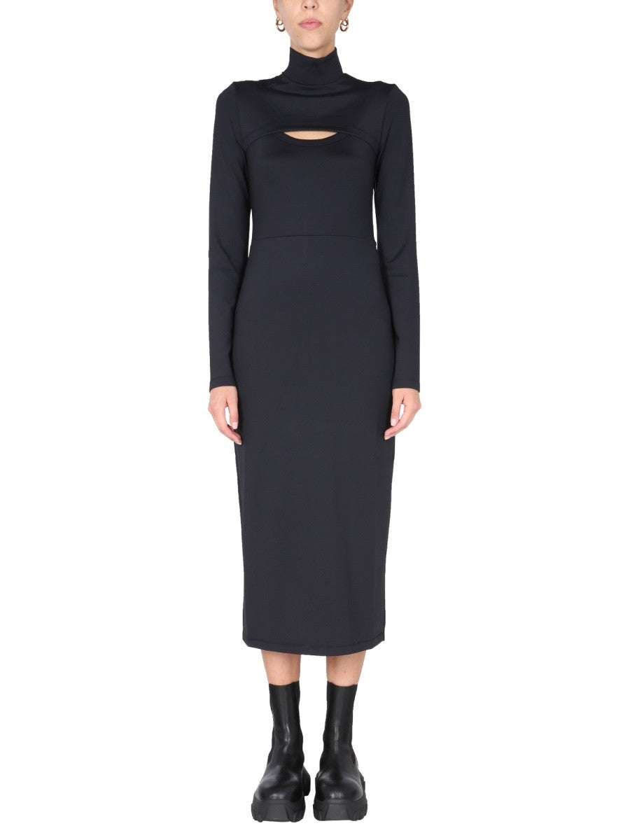 Polo Neck Cut Out Dress