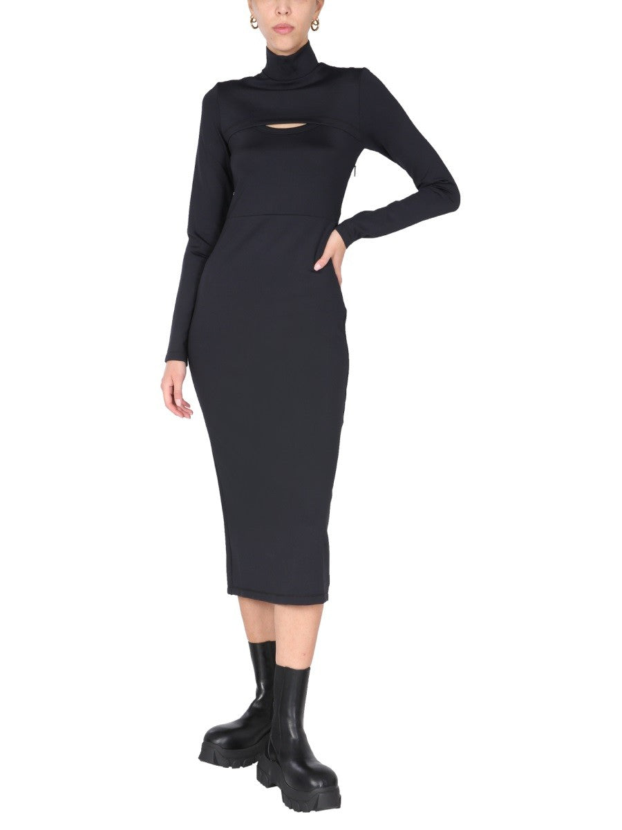 Polo Neck Cut Out Dress