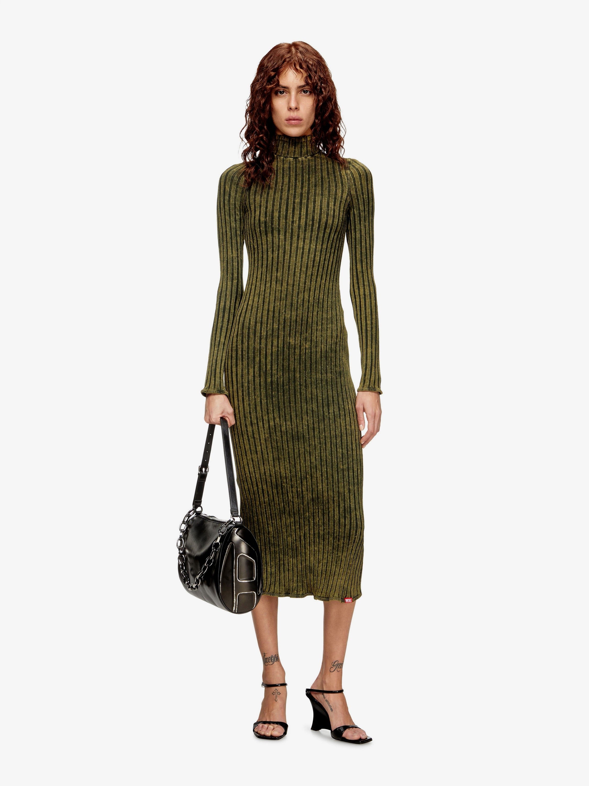 D-Wavya stretch cotton midi dress