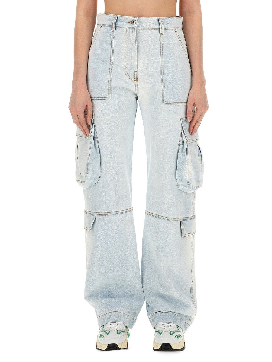 100% Cotton Denim Cargo Pants