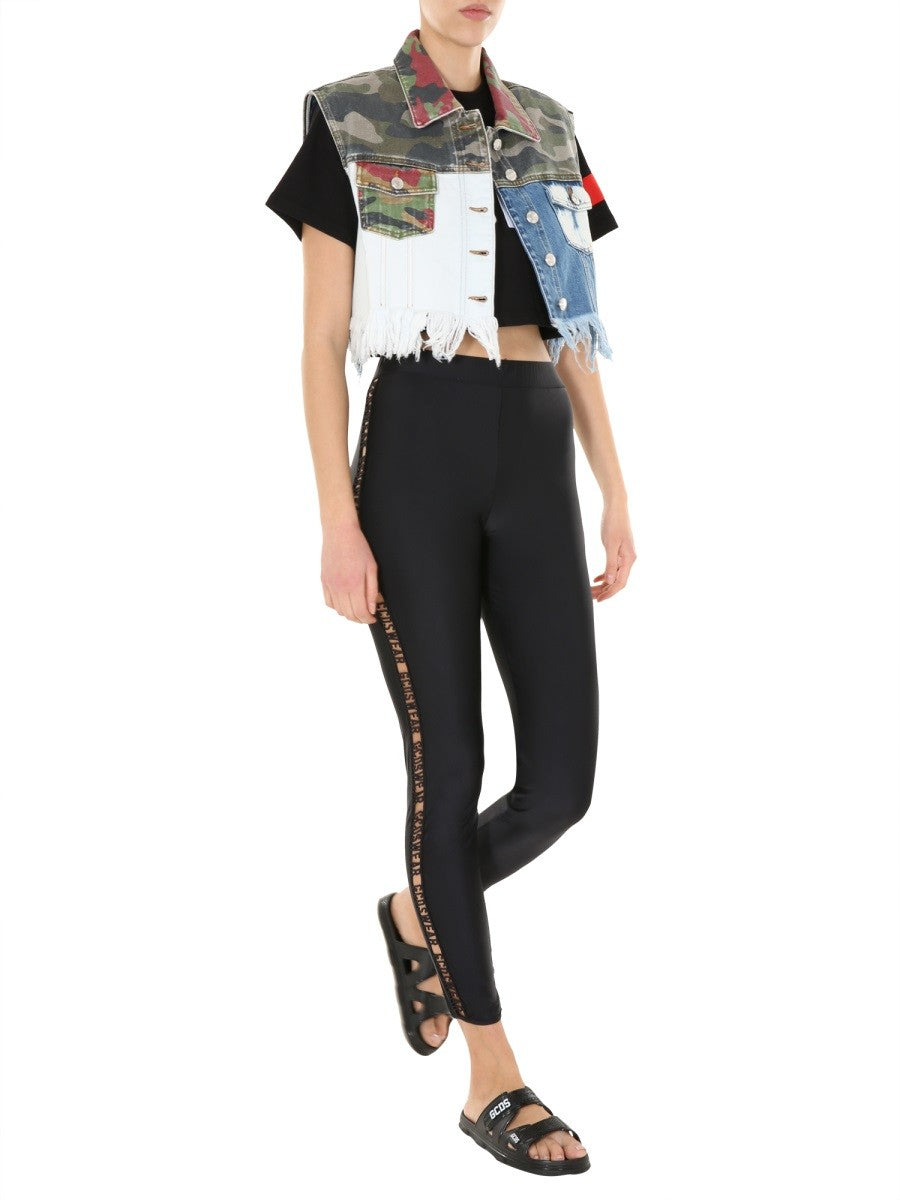 Front Button Denim Vest