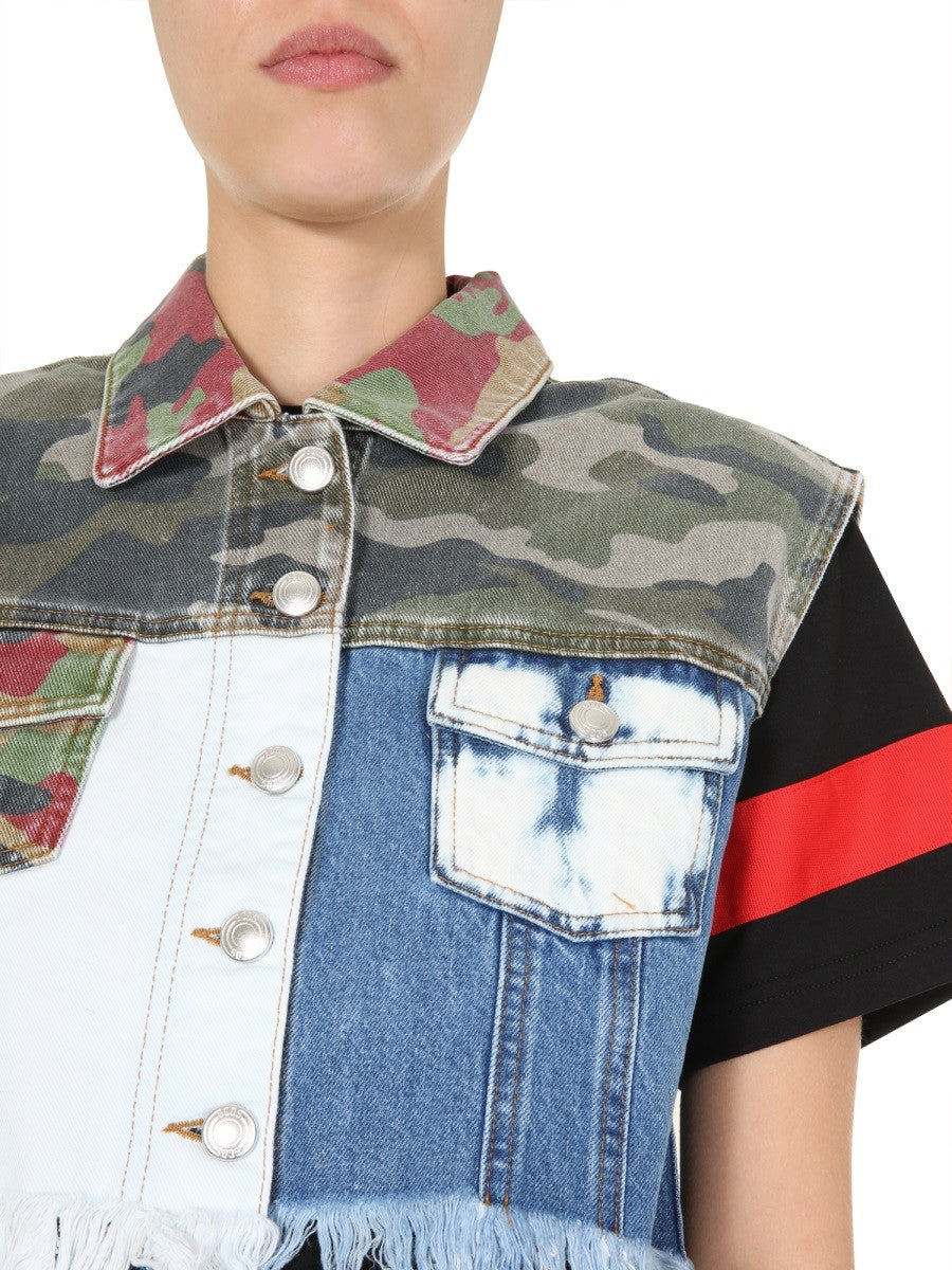 Front Button Denim Vest